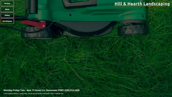 Landscaper Portfolio Website Screenshot